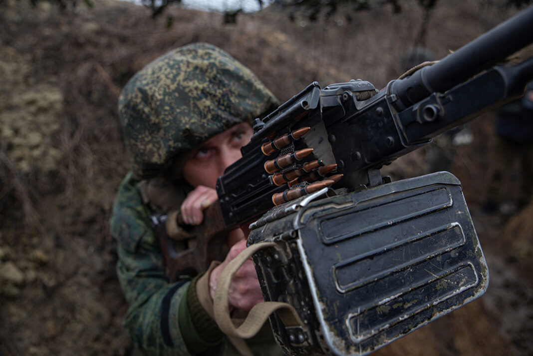 Advanced posts of Lugansk People's Militia in Lugansk Region